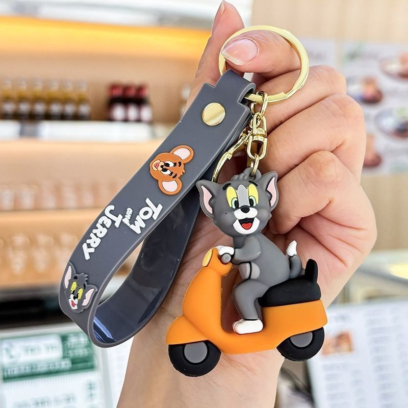 creative  and mouse car key ring key cute pendant cartoon key chain tom couple schoolbag hanging ornaments