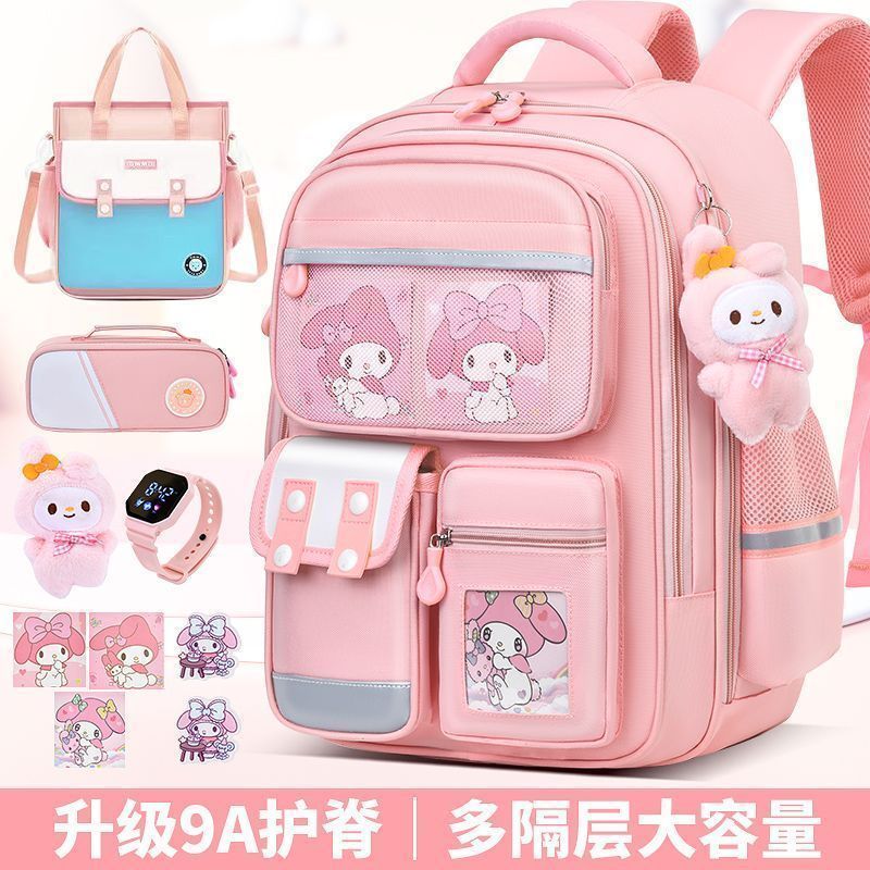 primary school student new schoolbag girls grade one three to six burden relief spine protection girl children large capacity backpack