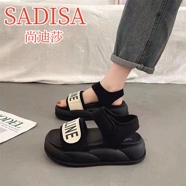 shangdisha super hot platform sports sandals women‘s summer outer wear skirt 2024 new french style all-matching roman shoes