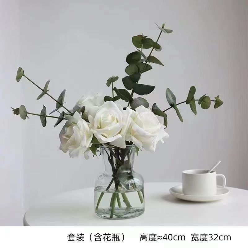 ins moisturizing artificial rose rose artificial flower living room decoration desktop room artificial flower table decoration aromatherapy