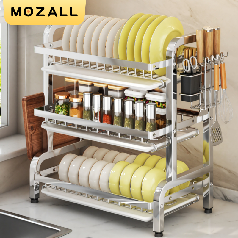 stainless steel dish cupboard storage rack draining dish bowl plate plate dish rack kitchen storage rack storage box