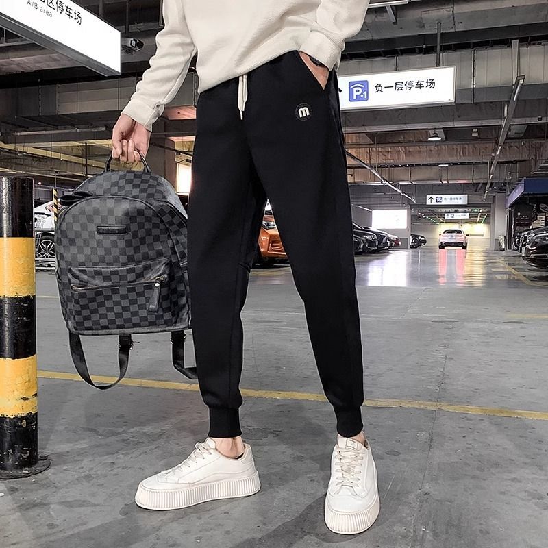 spring and autumn thick slim fit ankle-length sweatpants fashion brand new casual pants men‘s versatile sports harem pants