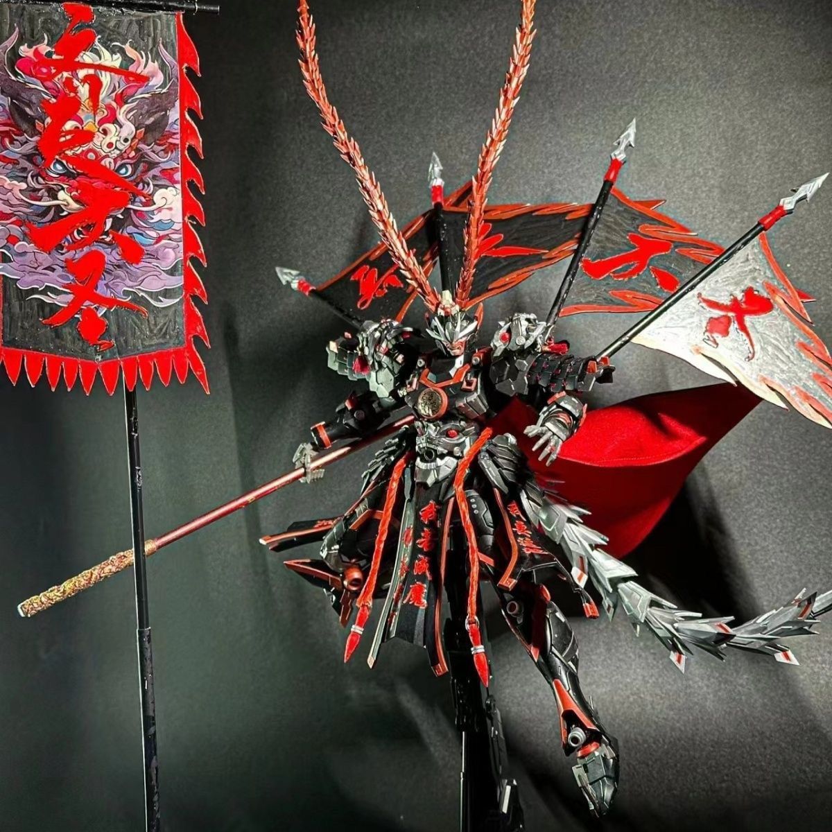 [bizhong series] three kingdoms white qi  bu red heresy white xueji ao bing unicorn dry general gundam random hair