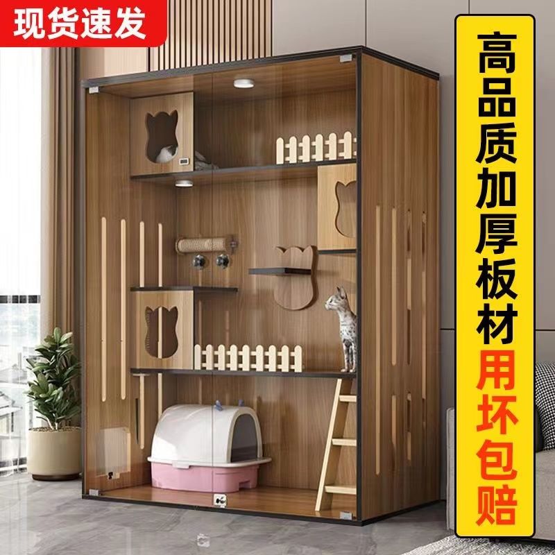 villa pet cabinet  cage home indoor  nest  house oversized free space  house cattery cabinet