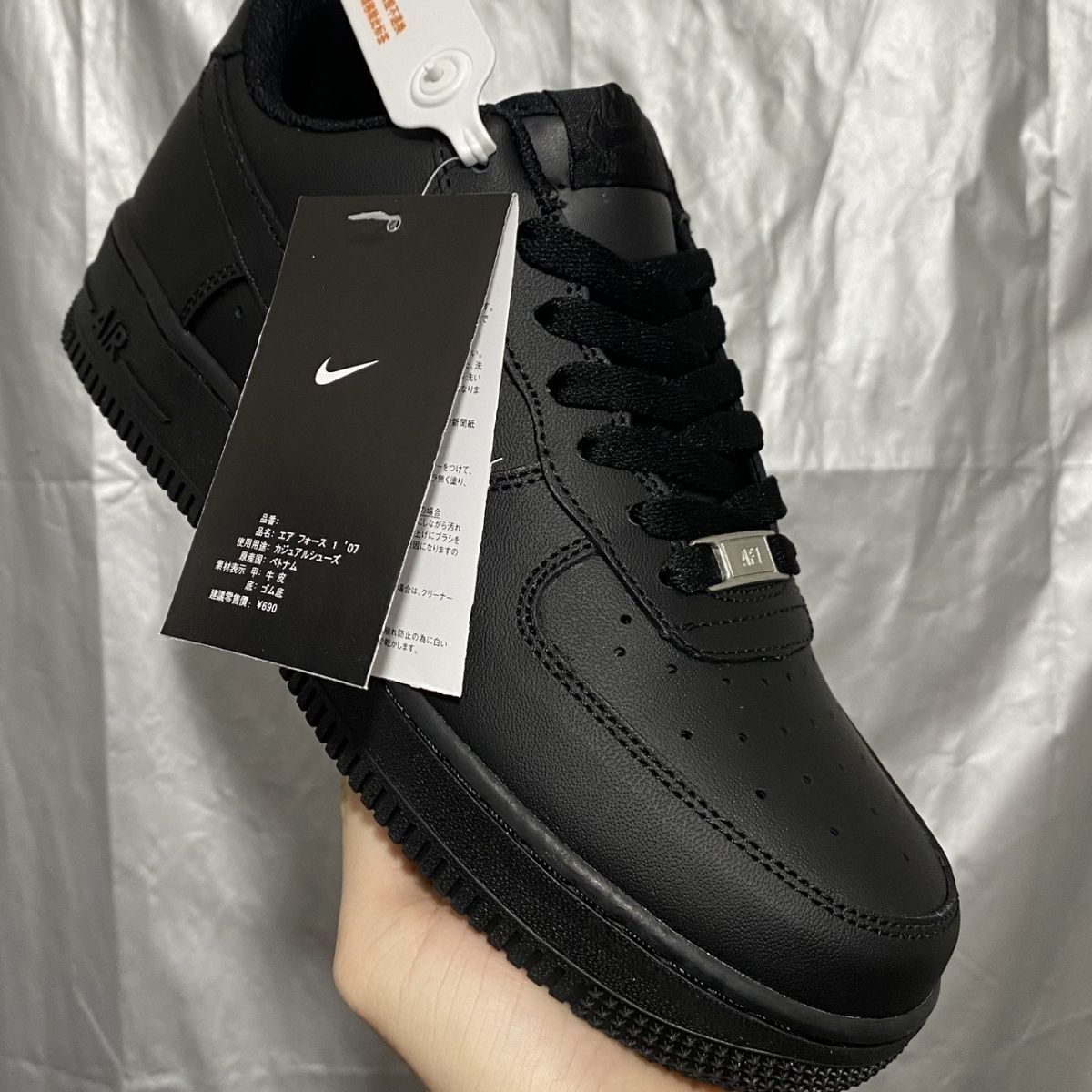 trendy air force no. 1 men‘s shoes all-match af1 black casual board shoes black warrior pure white low top sports white shoes