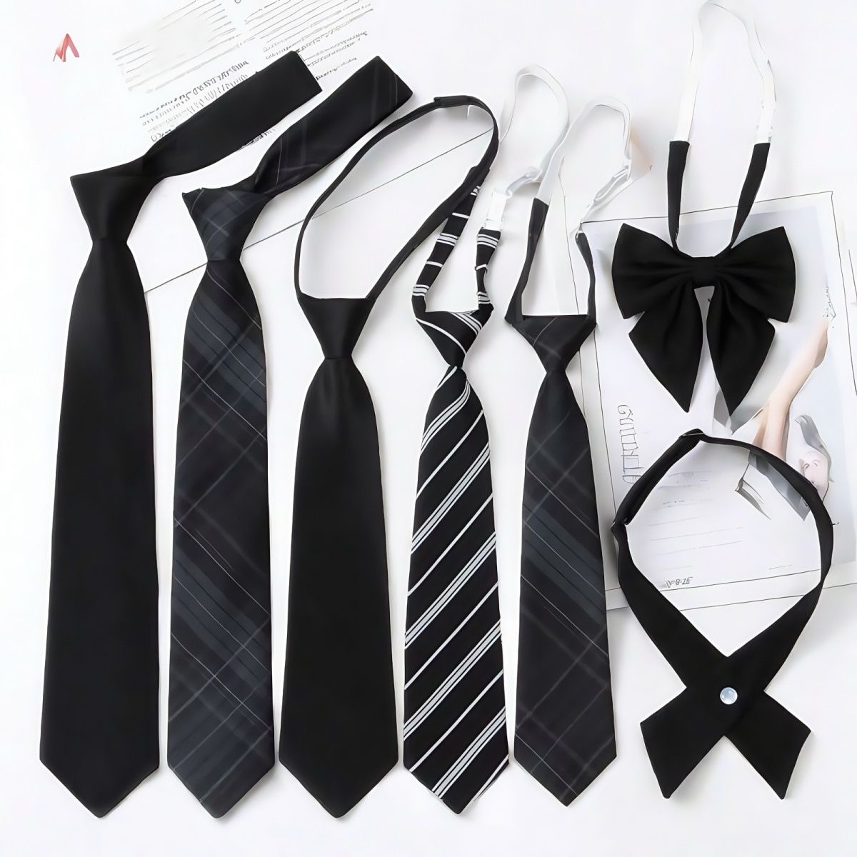 black tie shirt decoration japanese jk preppy style lazy non-hitting student clothes bow tie female student male dk hand beating