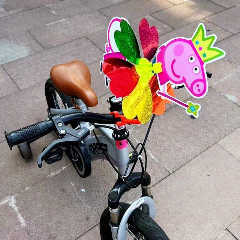 baby carriage windmill three-dimensional cartoon windmill bicycle scooter bicycle decoration children‘s toy small gift stall