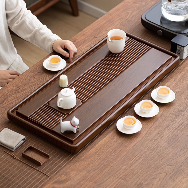 tea tray solid wood household bakelite dry pour small tea table whole office kung fu tea set suit new drainage tea pitcher