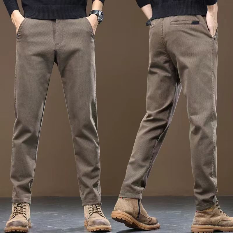 autumn new casual pants men‘s popular 2025 new straight loose high-end men‘s light luxury business youth trousers