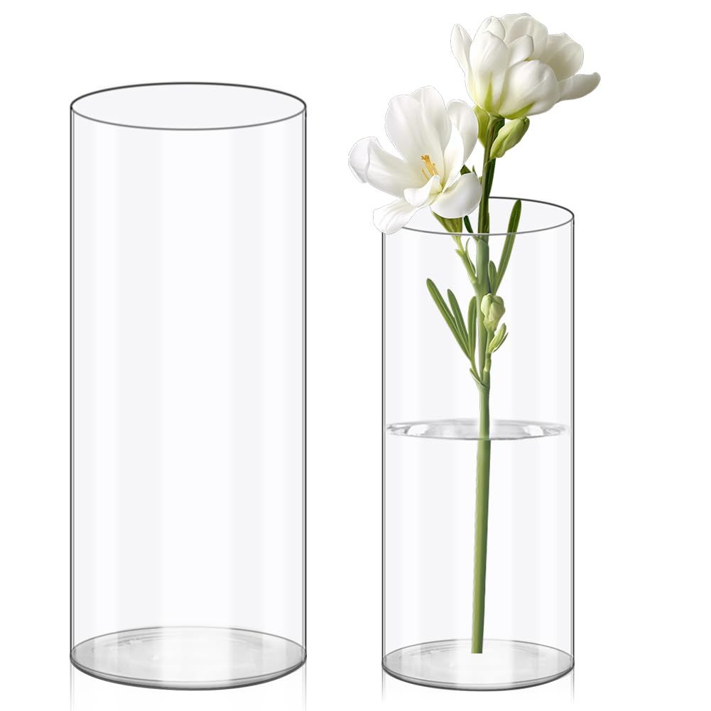 acrylic wake-up flower bucket drop-resistant vase hydroponic flower lucky bamboo transparent straight flowers living room bedroom decoration large