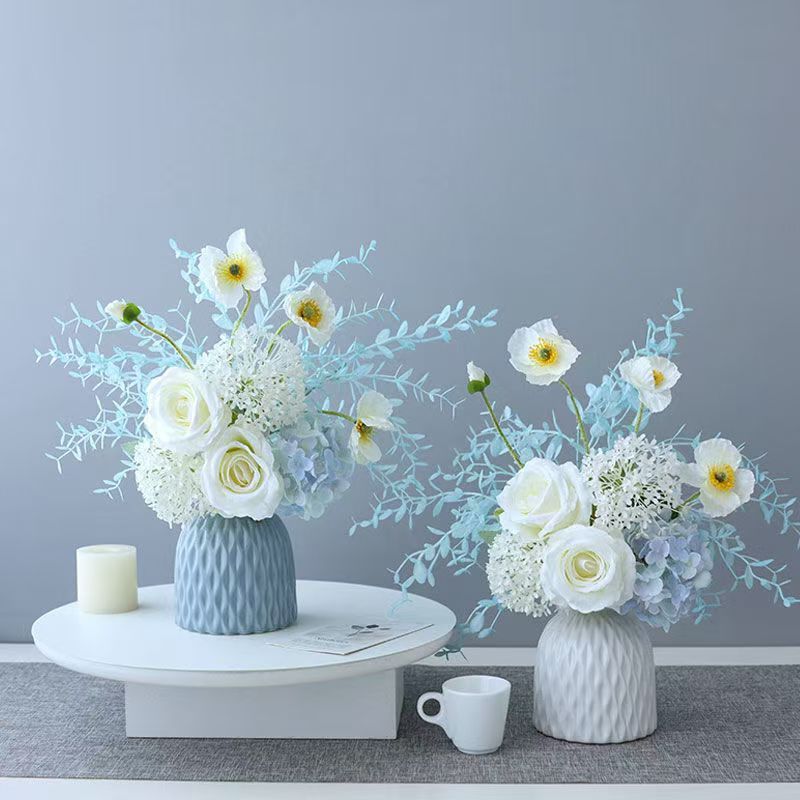 artificial flower room decoration tea table living room decoration flowers 3d artificial flower top grade flower arrangement desktop du silk flower