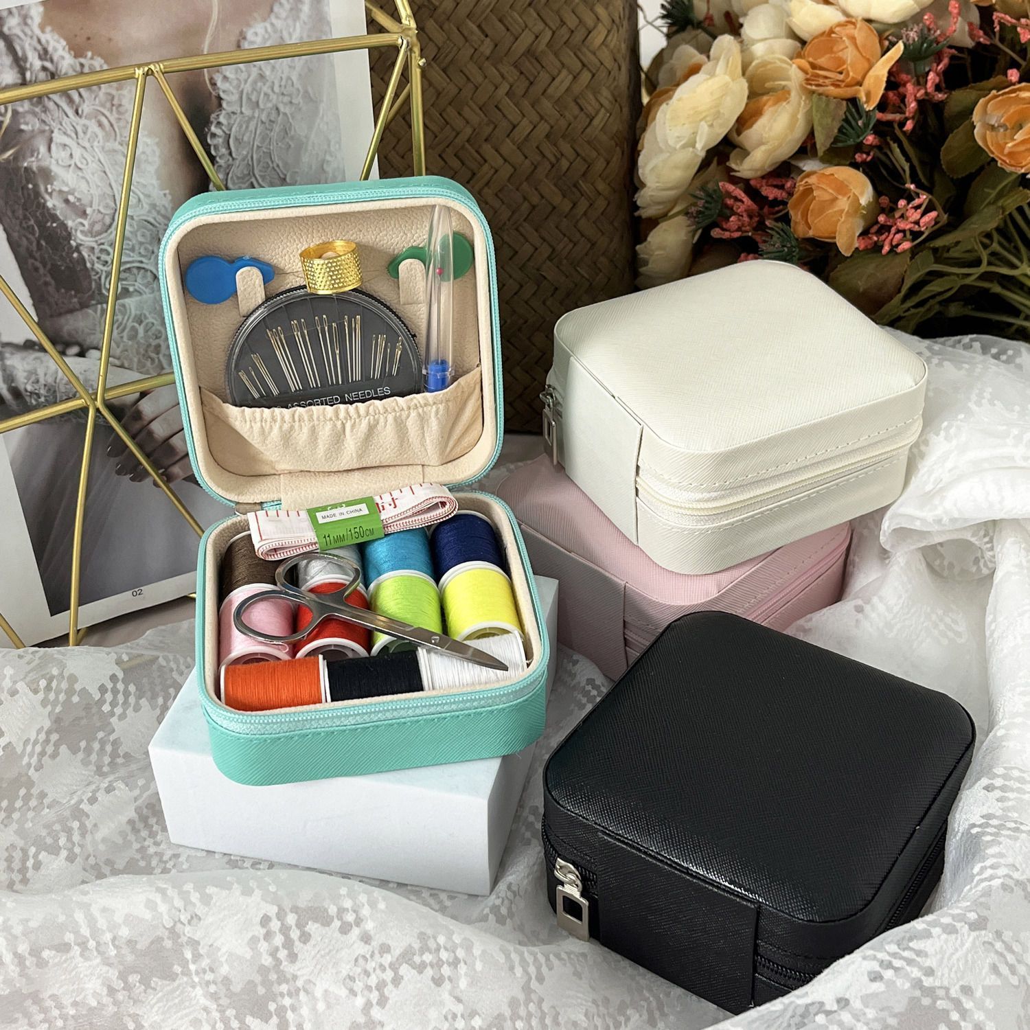 sewing kit box household household sewing stitching wire tools student dormitory portable geotextile