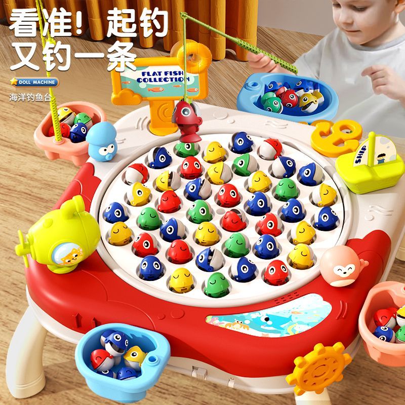 children‘s electric magnetic fishing toys suit 1 to 3 years old baby intelligence development boys and girls early childhood education gift