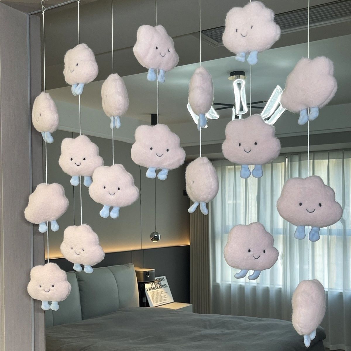 super cute cloud door curtain cream style hanging decoration soft and adorable japanese ins style hanging curtain children‘s room creative decoration