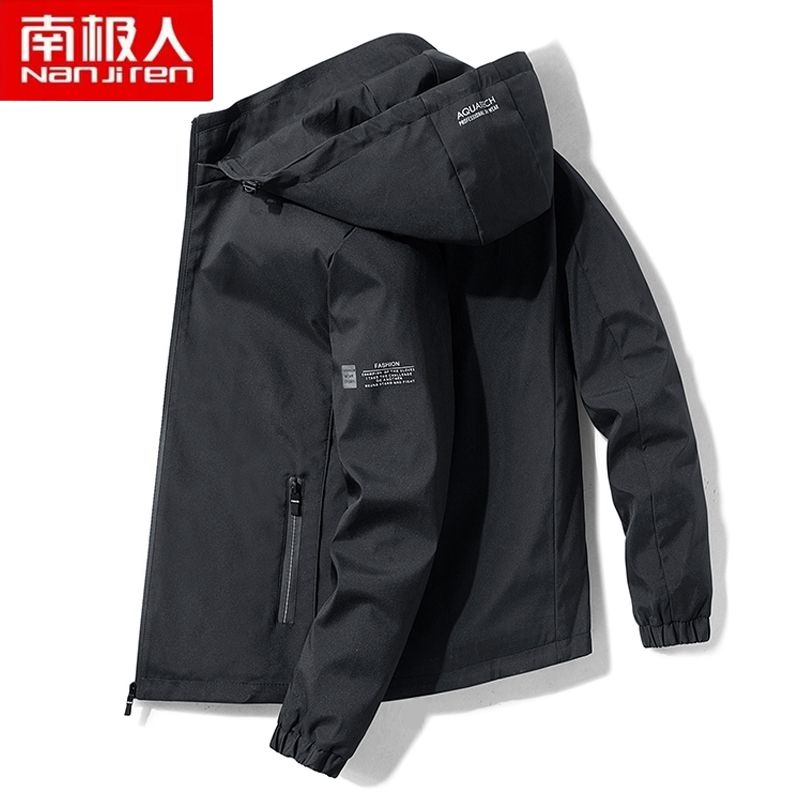 antarctic jacket men‘s spring and autumn new loose casual top pu shuai detachable hooded workwear coats men