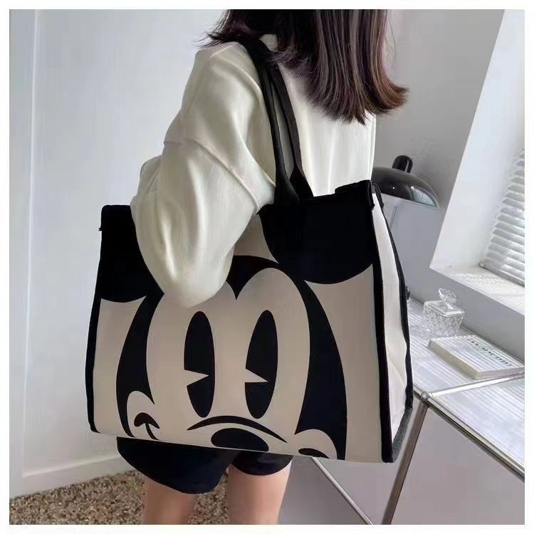 new canvas bag portable shopping bag women‘s large capacity travel shoulder bag all-match mummy tote bag fashion out