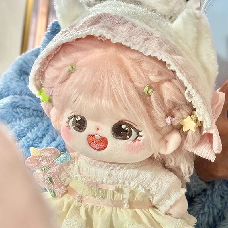 pink chestnut genuine 20cm cotton doll cute dress-up humanoid doll gift for bestie super cute plush doll