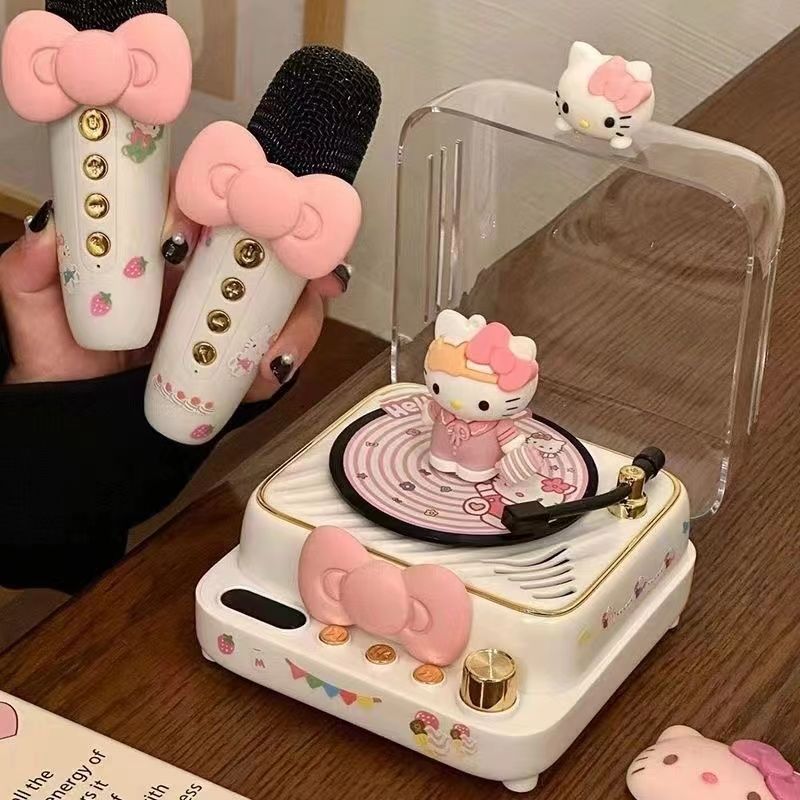 hellokitty jukebox bluetooth speaker microphone mouthpiece sing k audio birthday gift for girls girlfriends