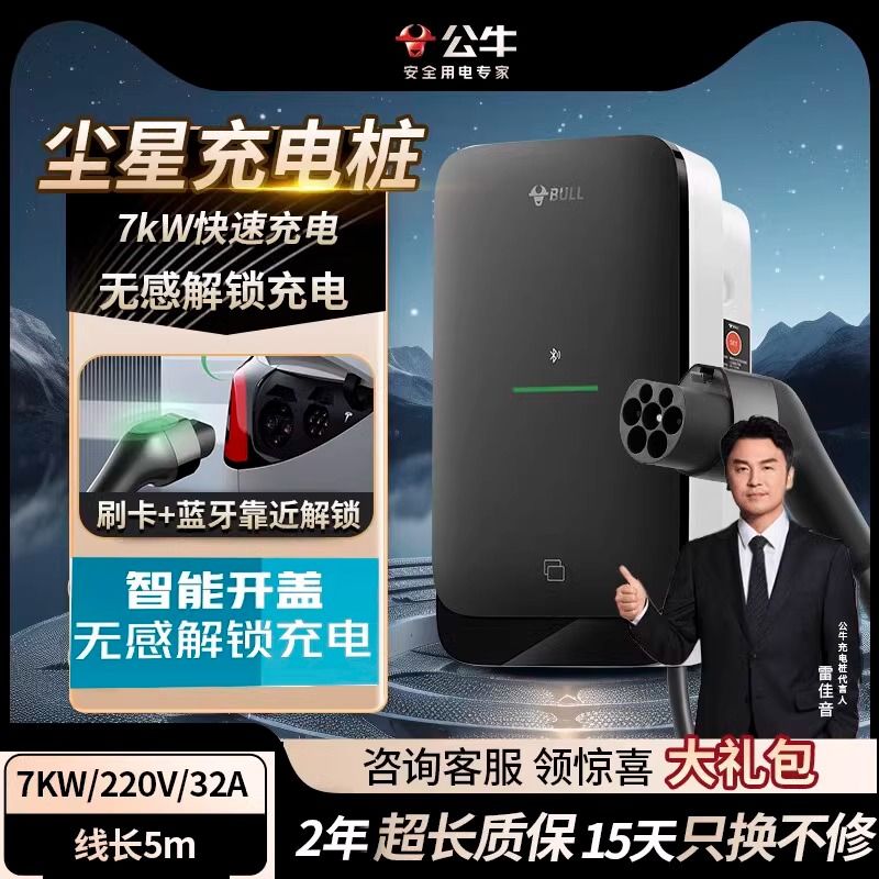 bull dust new tesla charging pile new energy electric car charging gun 7kw household fast charging pile