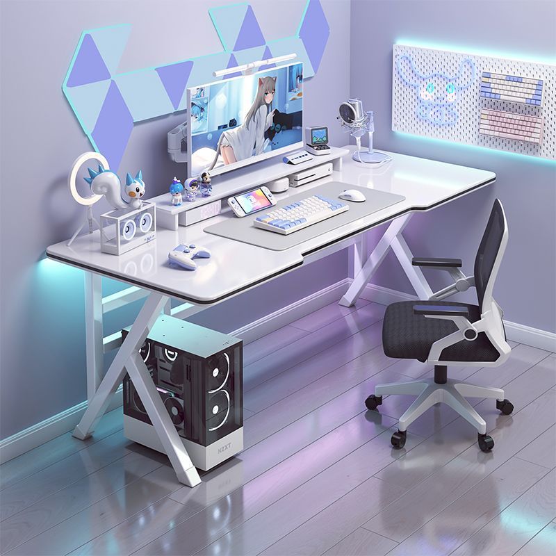 home computer desk desktop table new e-sports table with threading hole reinforced thickened desk rental study table