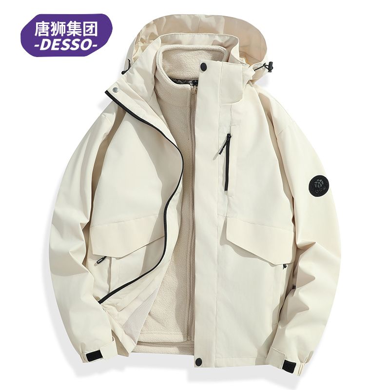 tonlion group desso autumn and winter three-in-one detachable outdoor windproof waterproof jacket shell jacket jacket men