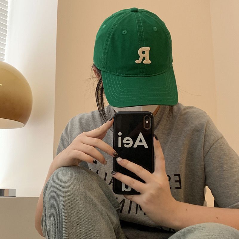 new men and women baseball cap autumn and winter big head circumference r sports style with letters widened student dopamine all-matching hat children