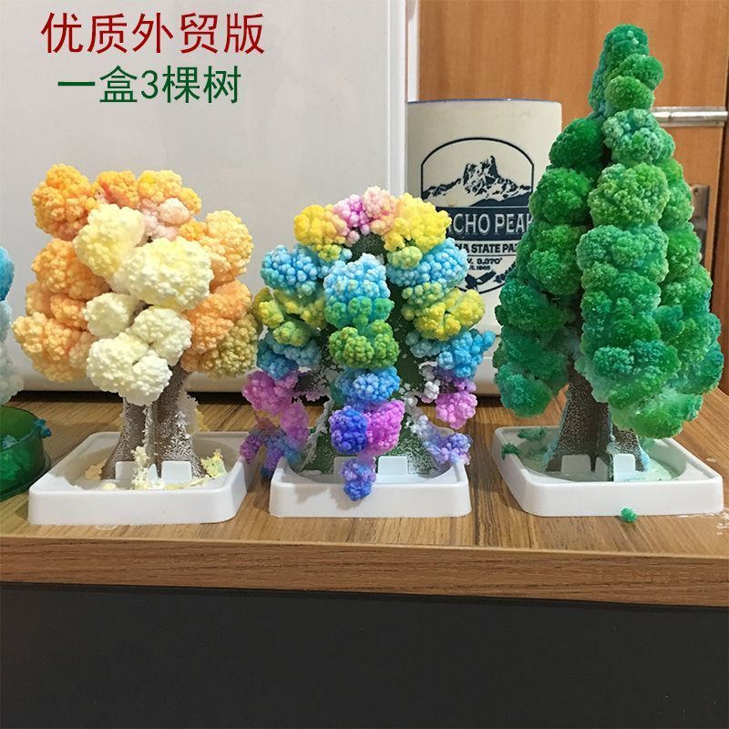 christmas tree watering magic crystallization snowflake paper tree flowering toy christmas children‘s science experiment magic gift