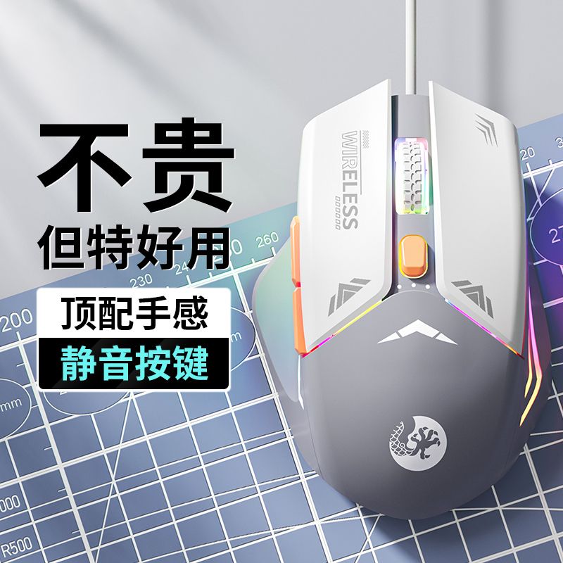 e-sports wired mouse mute office durable game for boys and girls good-looking desktop computer notebook universal