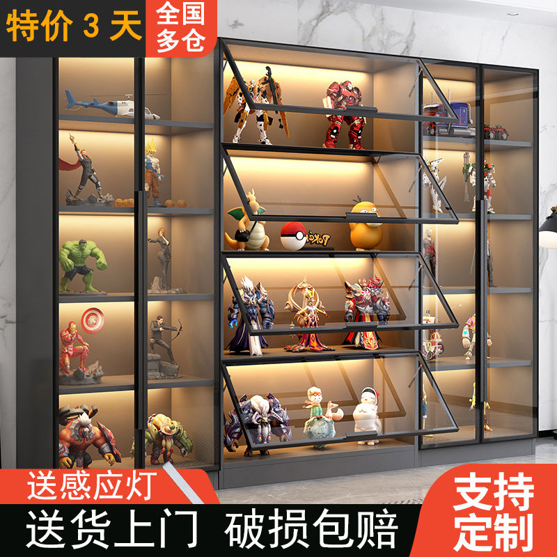 glass door display cabinet product display toy lego storage household model hand-made building blocks decoration bookcase wine cabinet