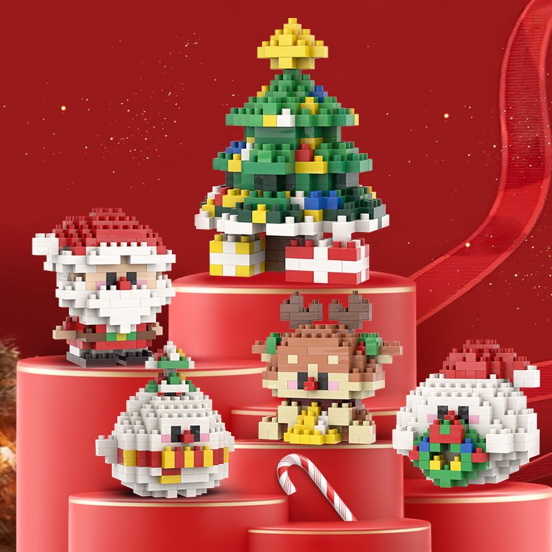 christmas tide play compatible with lego small particle assembly building blocks children‘s educational toys campus gifts christmas gifts