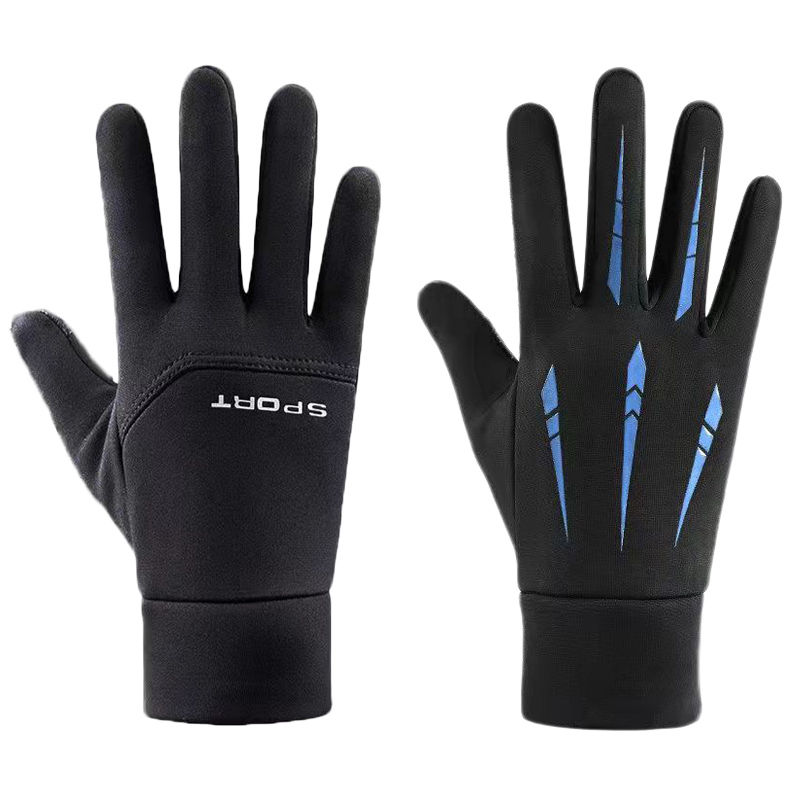 men‘s touch screen gloves outdoor windproof waterproof non-slip plus velvet winter warm electric car motorcycle riding gloves