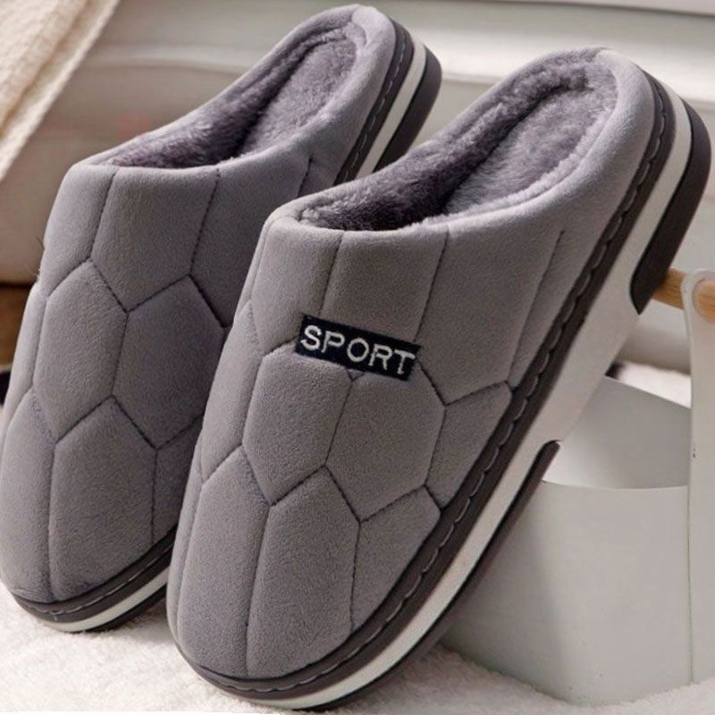 new cotton slippers men‘s winter thick bottom non-slip indoor warm household slippers women couple home woolen slipper