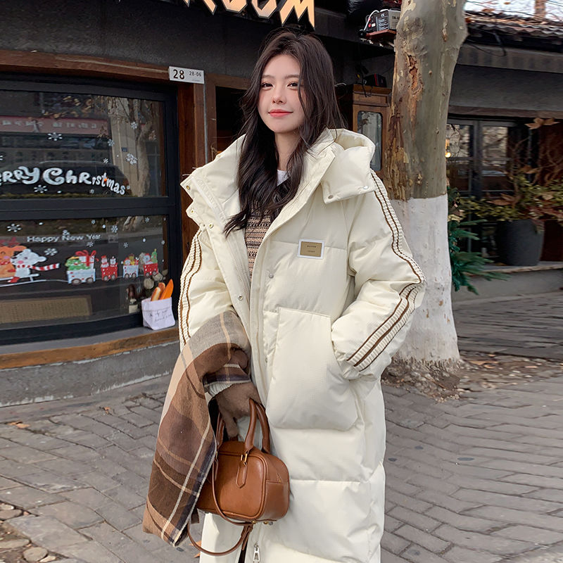 down cotton-padded coat winter women‘s mid-length korean style 2024 new loose thick below the knee cotton clothes cotton coat jacket