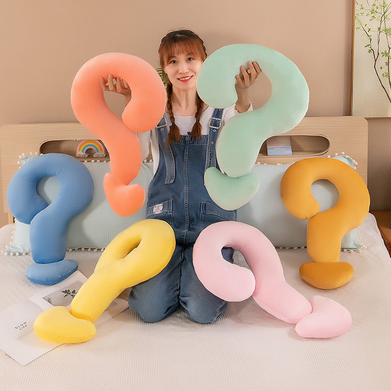 creative question mark pillow sofa living room cushions office nap pillow neck pillow u-shaped neck pillow backrest female