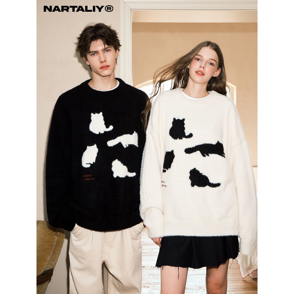 mano  sweater sweater men and women couple autumn and winter fashion brand american retro loose and idle sweater