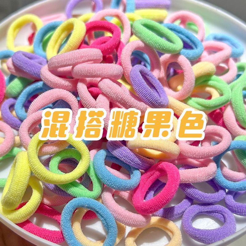 children‘s baby hair ring rubber band hair tie high elasticity durable rubber band hair cute girl‘s hair rope thickened