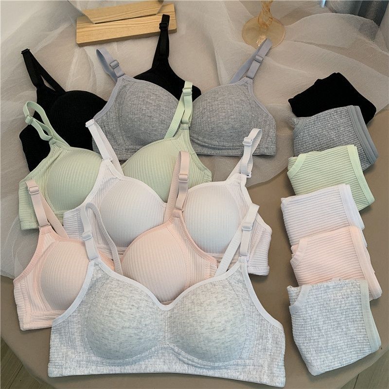 minimalist thin underwear female girl bra small breast push up push up anti-sagging wireless one-piece coaster