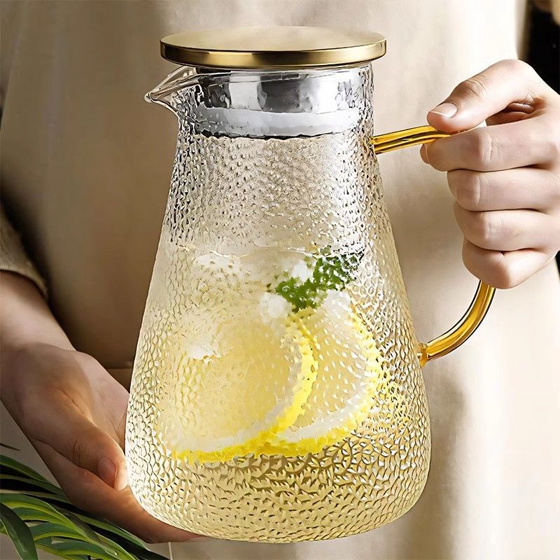 teapot glass high temperature resistant household living room juice fruit teas oversized capacity cold water pot good-looking heat-resistant cold water pot