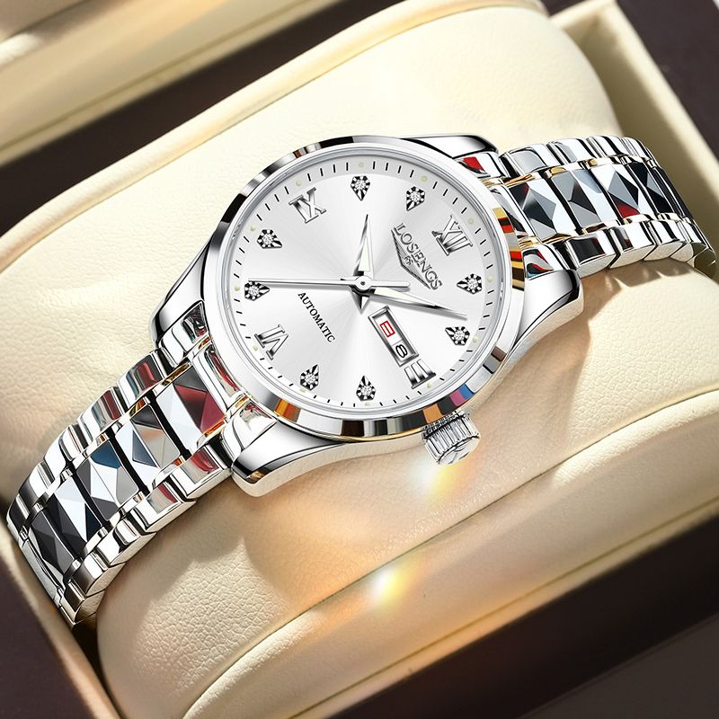 flow longines fu ultra-thin original mechanical women‘s high-end automatic tungsten steel watch women‘s famous brand watch waterproof