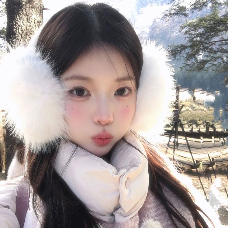 earmuffs earmuff female cute rabbit plush winter earmuffs warm foldable ear warmers student windproof cycling cold-proof