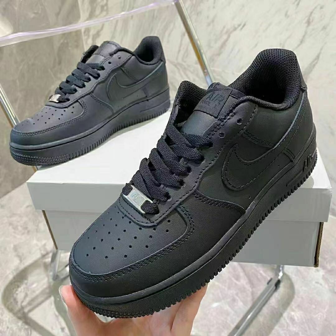 pure original af1 air force no. 1 black warrior black low-top men and women couple sneakers all-matching student casual shoes campus