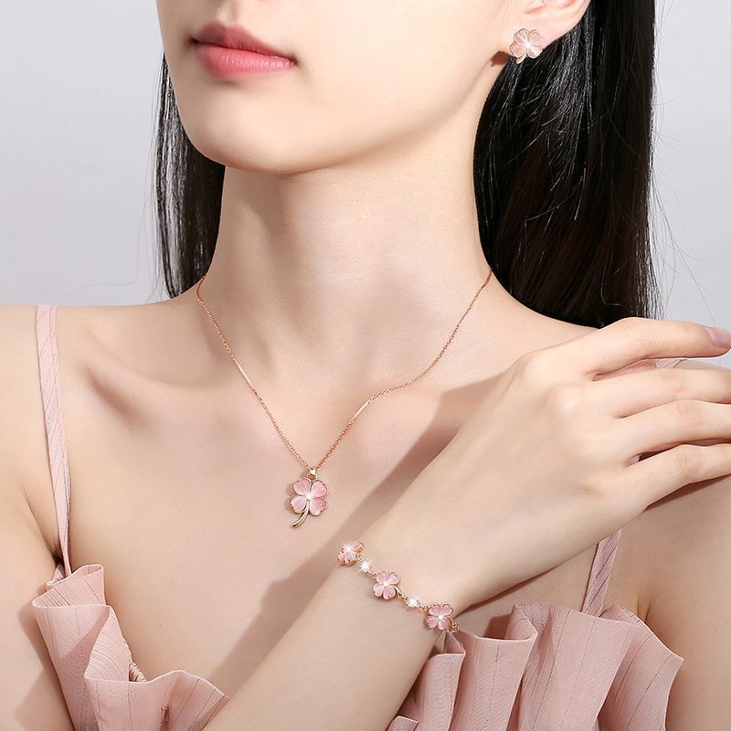 [new customer discount] clover love 925 silver necklace light luxury high class elegant for birthdays and valentine‘s days 520 gift