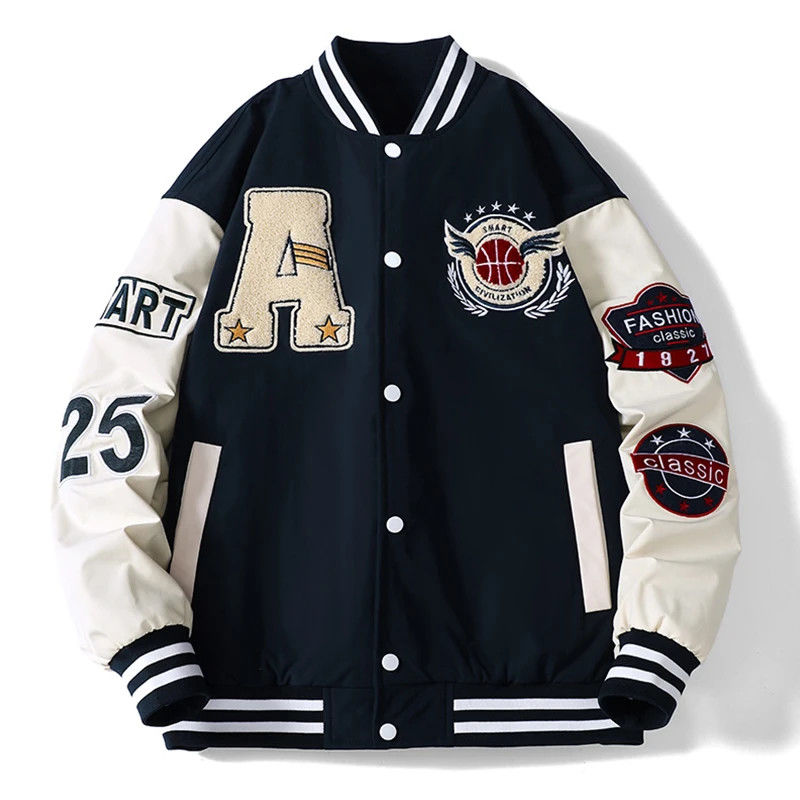 autumn american baseball jacket men‘s and women‘s spring and summer couple loose leisure all-matching american handsome jacket