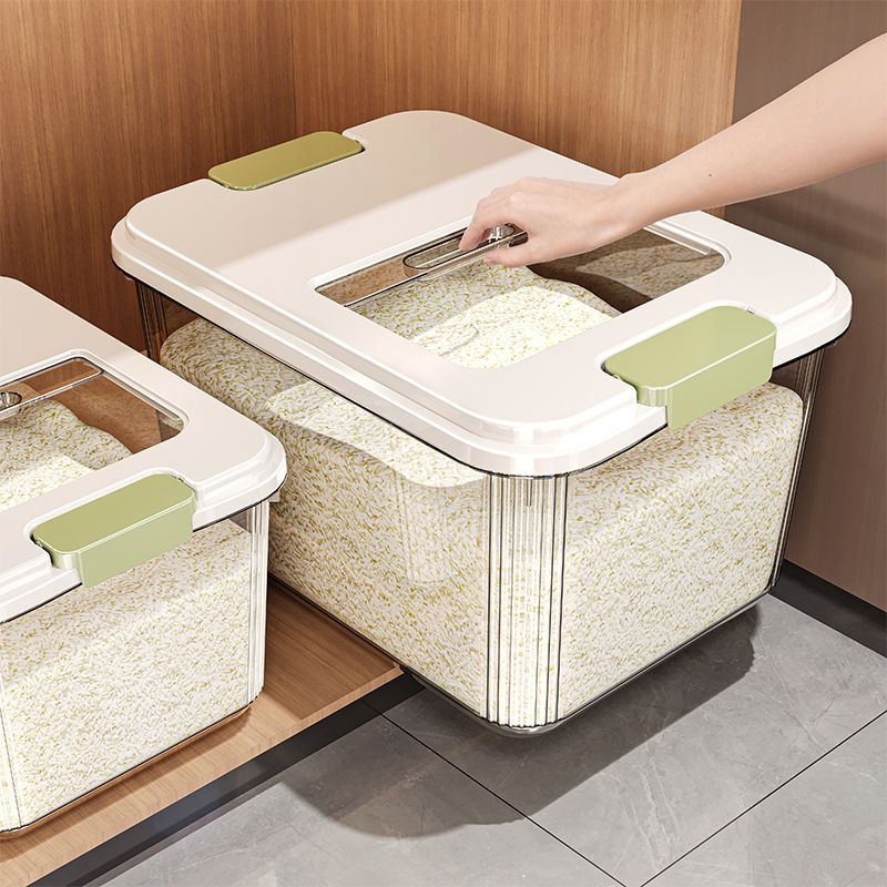 sliding cover rice bucket household thickened food grade insect-proof moisture-proof storage tank rice cereals storage box storage bucket