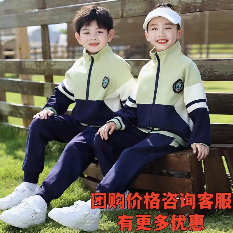 elementary school uniform spring and autumn school uniform kindergarten suit business attire college style children sports business attire two-piece set