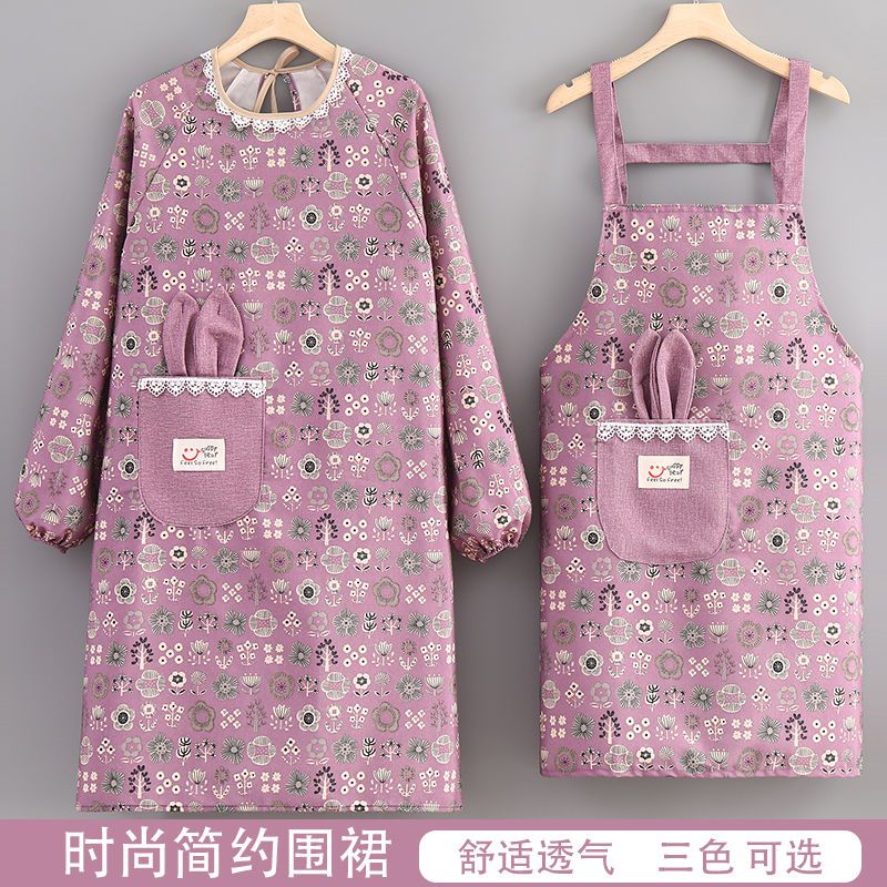 long sleeve canvas household apron kitchen dedicated new cooking western style breathable overclothes work clothes work apron