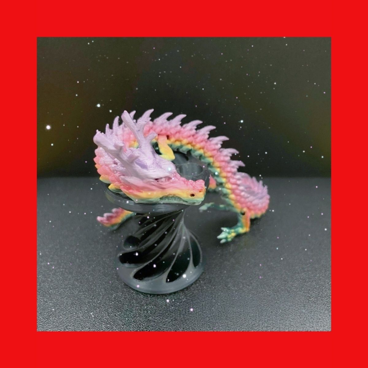 china dragon car fish tank decoration 13-60cm 3d printing joint movable dragon toy hand-made customizable