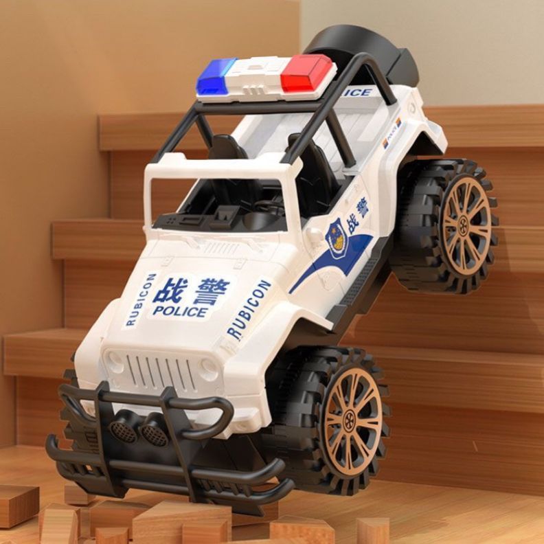 off-road police car inertia simulation large children‘s off-road vehicle model police  boys drop-resistant toy car