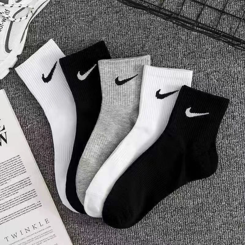 hook socks men and women ins winter thermal pure cotton deodorant mid-calf length socks sports absorb sweat running basketball stockings