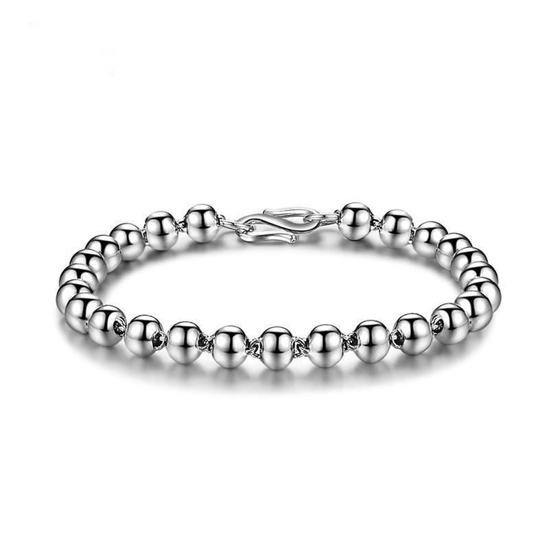 genuine goods pt950 platinum glossy ball bracelet platinum beads men‘s and women‘s bracelet fashion classic birthday gift